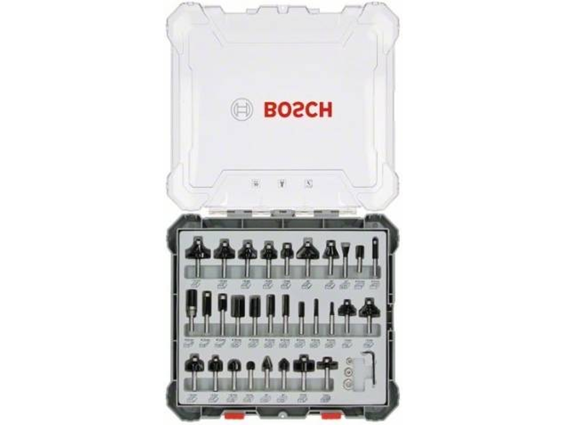 Fresas BOSCH - 30 Piezas - Vástago de 6 Mm