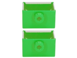 2 Comederos Para Mascotas, Plástico Antimordeduras, Fácil De Limpiar, Para Jaulas De Acero, Perros, Gatos, Conejos, Color Verde.