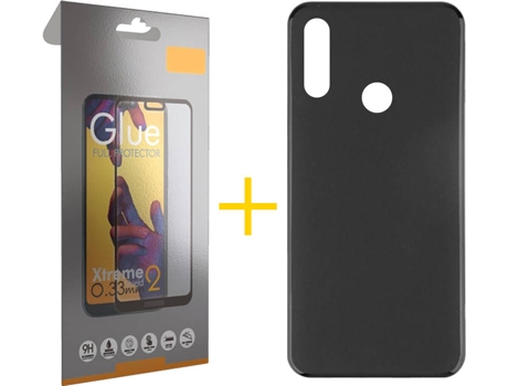 Kit Funda + Protector de Pantalla Huawei Y7 2019 SKYHE Liso Negro