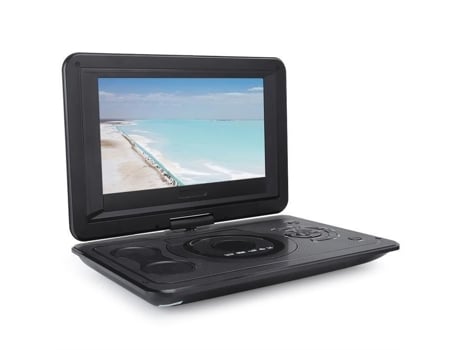 HURRISE Reproductor de Dvd 13 Portátil Evd Reproductor de Dvd Pantalla Lcd de 13,9 Pulgadas con Tv/Fm/Usb/Función de Juego 100-240V Enchufe Ue