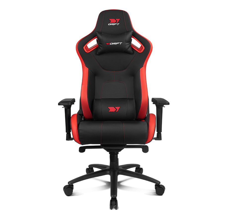 Silla Gaming DRIFT DR600 Deluxe (Hasta 150 kg - Elevador a Gas Clase 4 - Negro y Rojo)