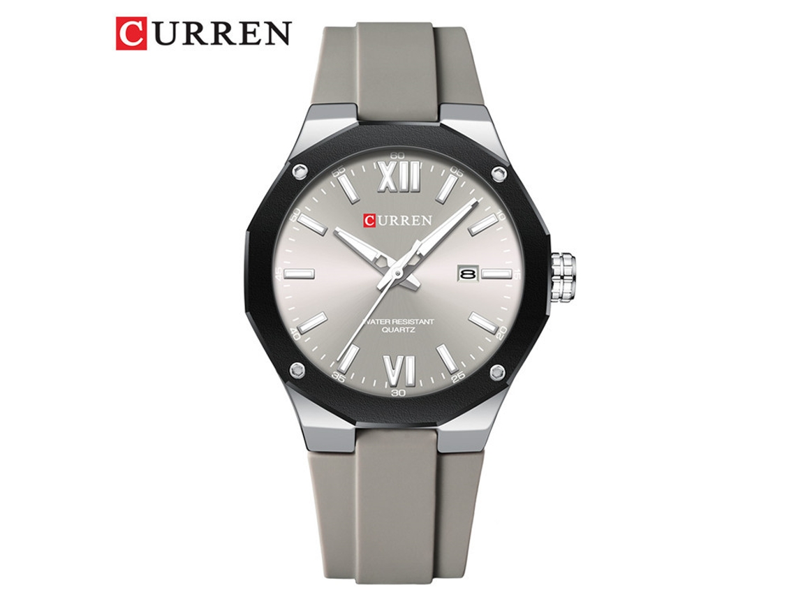 Reloj Deportivo Casual Para Hombre (gris) Con Correa De Caucho, Calendario Y Resistente Al Agua.