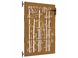 Maison Exclusive - Puerta De Jardín Acero Corten Diseño Bambú 85x125 Cm