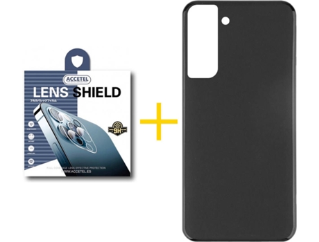 Carcasa + 1 Protector de Cámara para Samsung Galaxy S22 5G ACCETEL Negro