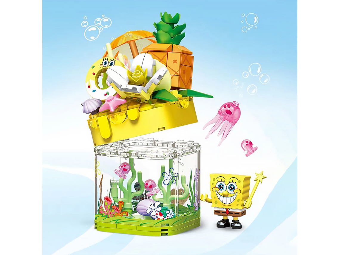 Casa de piña de Bob Esponja y Patricio Estrella (DIY) con luz (Estilo 2)