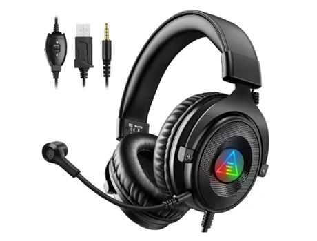 Auriculares Gaming ENZONS Gaming para Xbox- con micrófono Bass Surround Sound Led Light PC para Ps4/Ps5/Switch/LaptopBlack