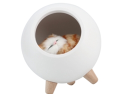 Bonita luz nocturna LED con forma de gato para mascotas - Blanca