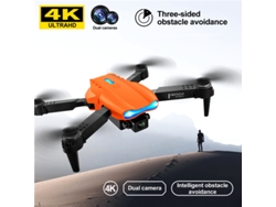 Dron de control remoto Bestvite con cámara 4K (cámara dual, 15 minutos de duración de batería, naranja)