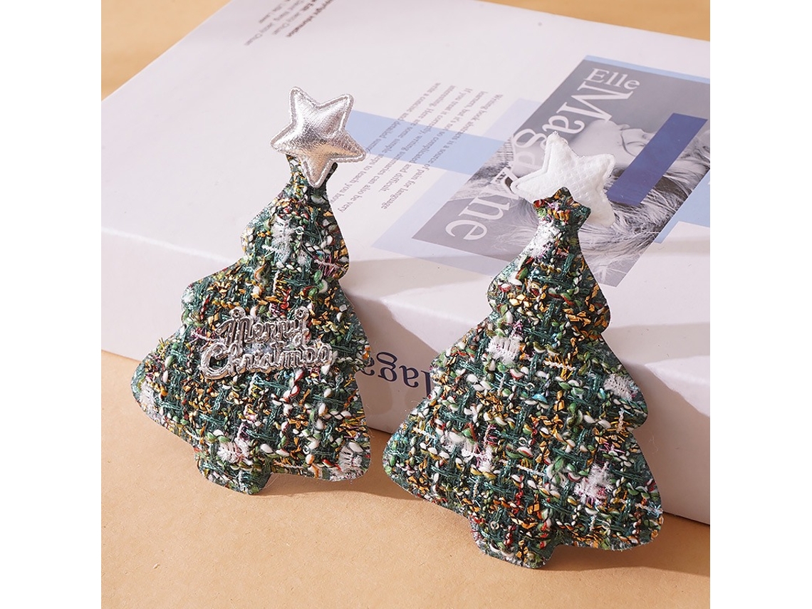 Diadema navideña DIY, diadema de árbol de Navidad, estrella para niños, letra de árbol de Navidad, Chennnls verde