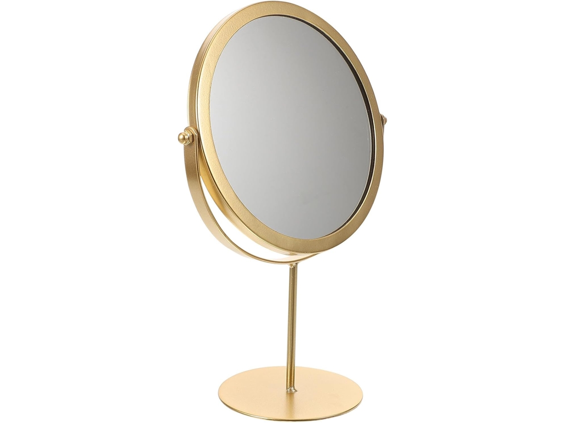 Miroir De Maquillage Doré Sur Pied Hauteur Élevée Décoratif Stable Para Bureau Y Coiffeuse Fille...