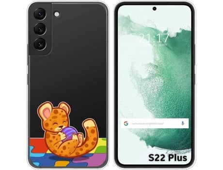 Carcasa Samsung Galaxy S22 Plus 5G TUMUNDOSMARTPHONE Dibujos Transparente Leopardo Multicolor