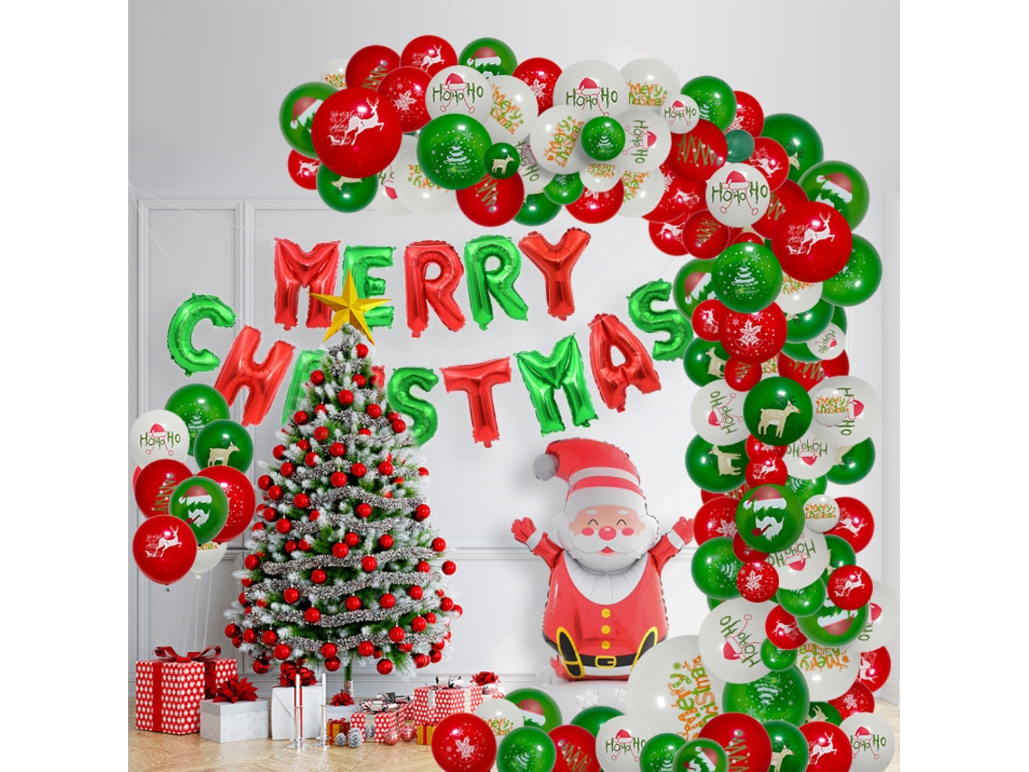 Kit de arco de globos navideños, globos para decoración de fiestas navideñas NEVEANCE