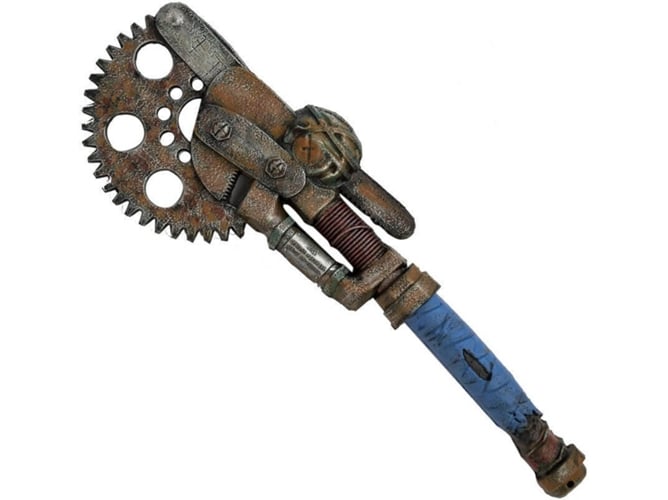 Herramienta DISFRAZZES Sierra Circular Steampunk Con Mango Azul De Foam (55 x 18 x 5 cm)