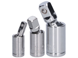 3 Adaptadores De Junta Universal Para Llaves De Vaso De 1/2", 3/8" Y 1/4" De Acero Cromo-vanadio Para Llave De Piñones