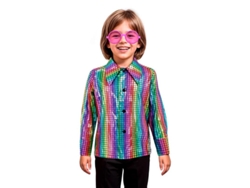Camisa Disco Bling Arcoíris para niño