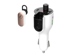 Transmisor de FM YIZHOOD G52 Receptor de áudio mãos-livres sem fio MP3 5.0 compatível com Bluetooth blanco