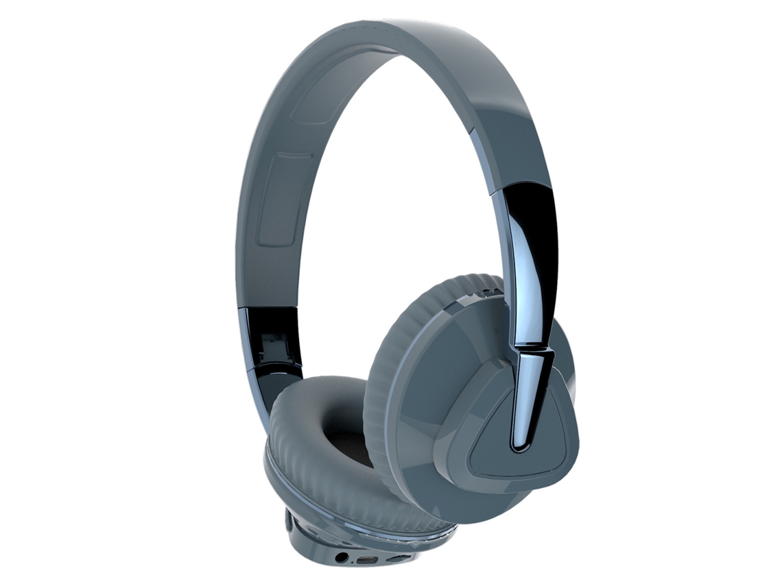 Fone De Ouvido Bluetooth Sem Fio Bass Pesado Estéreo Suave Confortável Para Celular Computador Azul