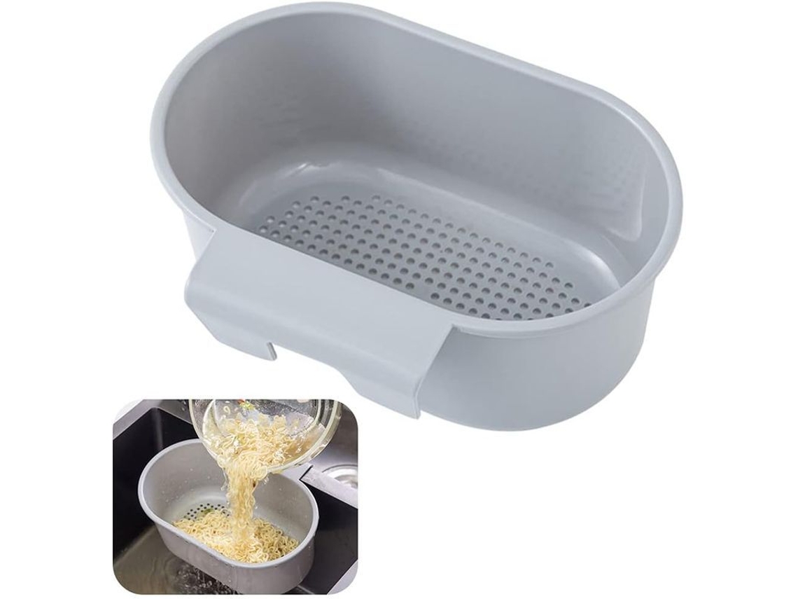 2026da-colador De Fregadero De Cocina Linjou Para Separar Humedo Y Seco Filtra Residuos De Plástico Gris