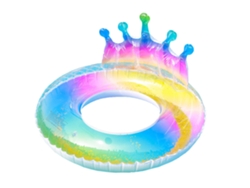 Anillo flotante inflable para adultos con lentejuelas gruesas y forma de sirena
