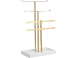 Elegante Moderno Expositor Joyería Metálico Varios Niveles Soporte Versátil Compacto Pulseras Ideal Guardar