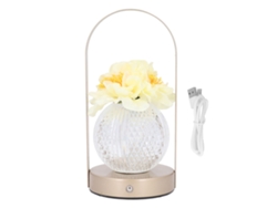 2026-lámpara De Flor De Cristal Led Regulable Con Toque Luz Artificial Recargable Decorativa Para Dormitorio Sala De Estar Hogar