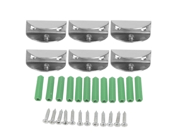 6 Piezas De Clips De Fijación Para Paneles De Vidrio De Acero Inoxidable Cepillado Para El Hogar