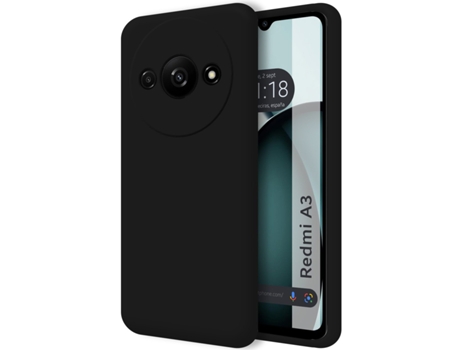 Funda Ultra Negra para Xiaomi Redmi A3 TUMUNDOSMARTPHONE Silicona Líquida Textura Suave Negro