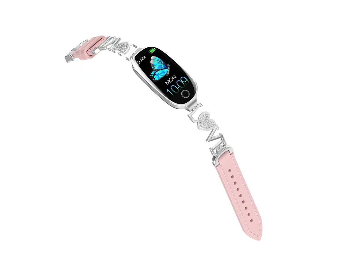 Reloj inteligente F81 CZHHMART, monitor de glucosa, SpO2, presión arterial, temperatura, frecuencia cardíaca, rosa.