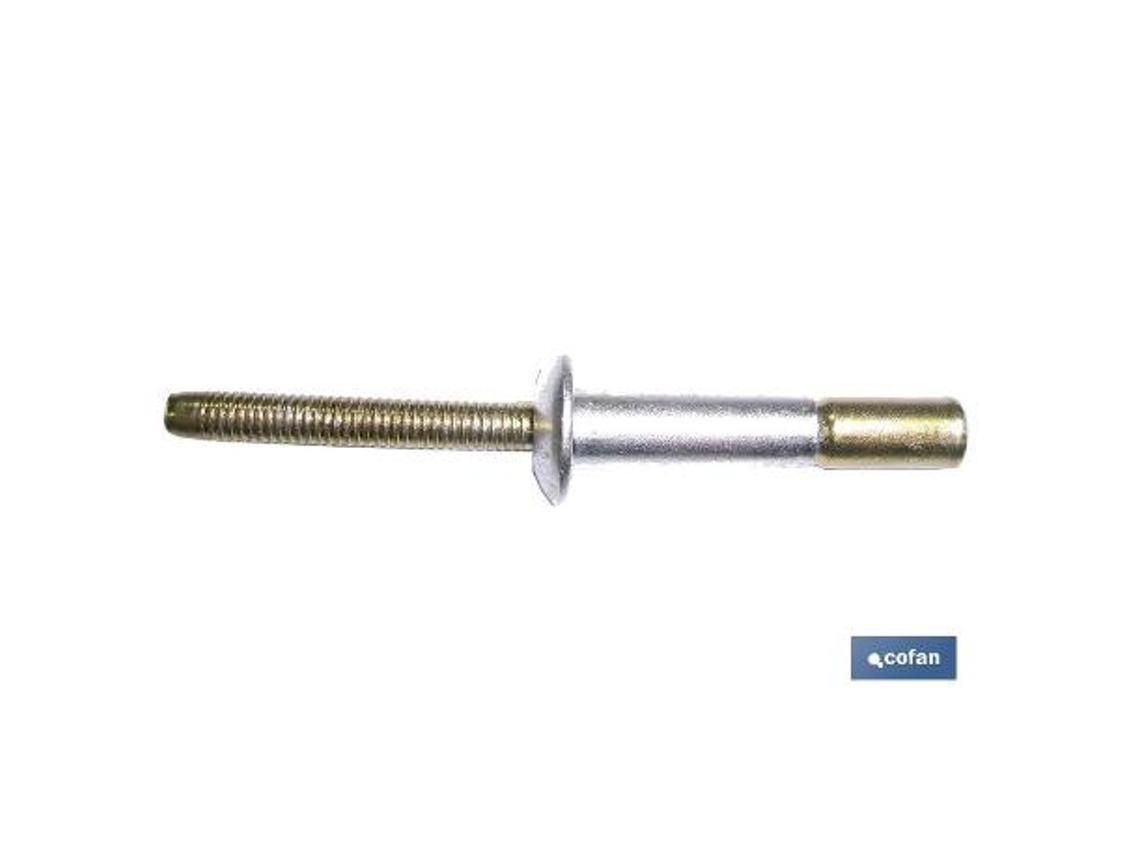 Remache acero estructural 6,5 x 20 mm   caja 250 unid.