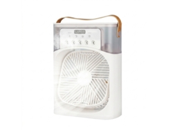 Mini Ventoinha De Refrigeração Com Humidificação, 3 Velocidades E Luz Led Gandy 69373 Branco
