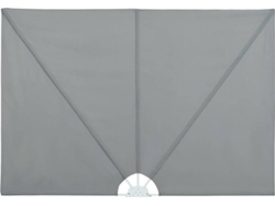vidaXL Toldo lateral plegable terraza gris 300x150 cm