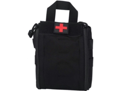 Botiquín de primeros auxilios para supervivencia, equipo para exteriores, kit de emergencia (negro)