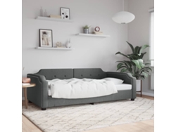 Sofá Cama Sin Colchón Tela Gris Oscuro 100x200 Cm