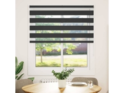 Maison Exclusive - Estor Cebra Negro 135x150 Cm Tejido Ancho 130,9 Cm Poliéster