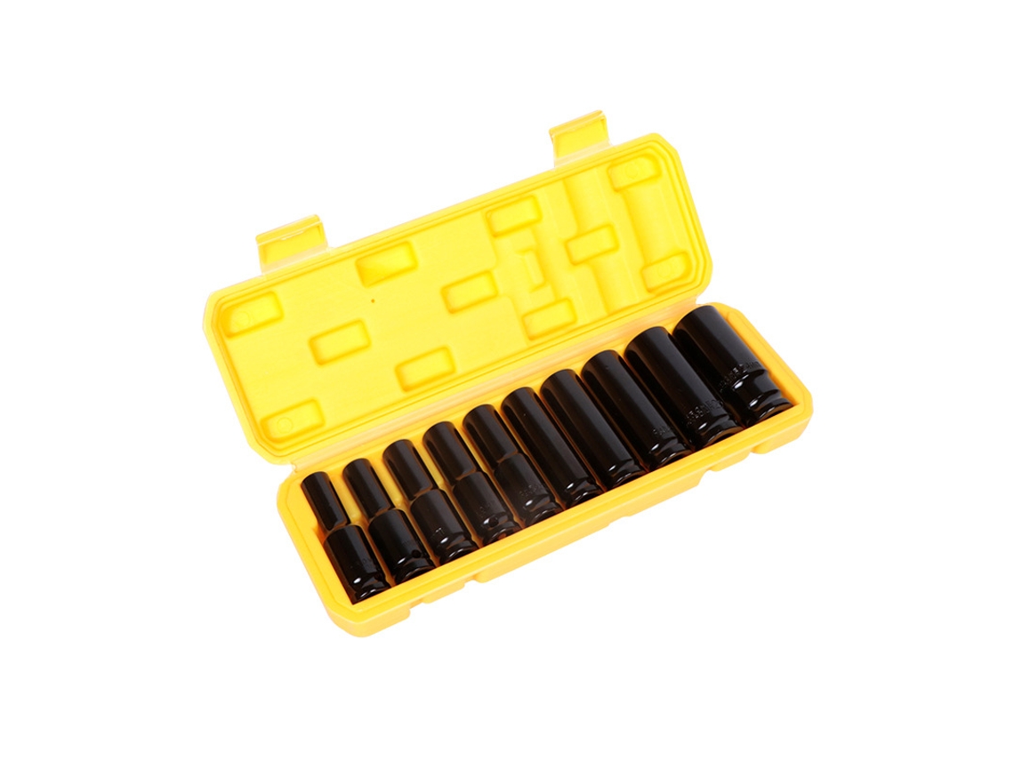 Juego De 10 Llaves De Vaso Neumáticas De 1/2" Con 6 Puntas De Acero Cromo-vanadio Para Llave Eléctrica.