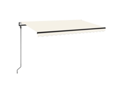 Maison Exclusive - Toldo Automático Con Led Y Sensor De Viento Crema 450x300 Cm