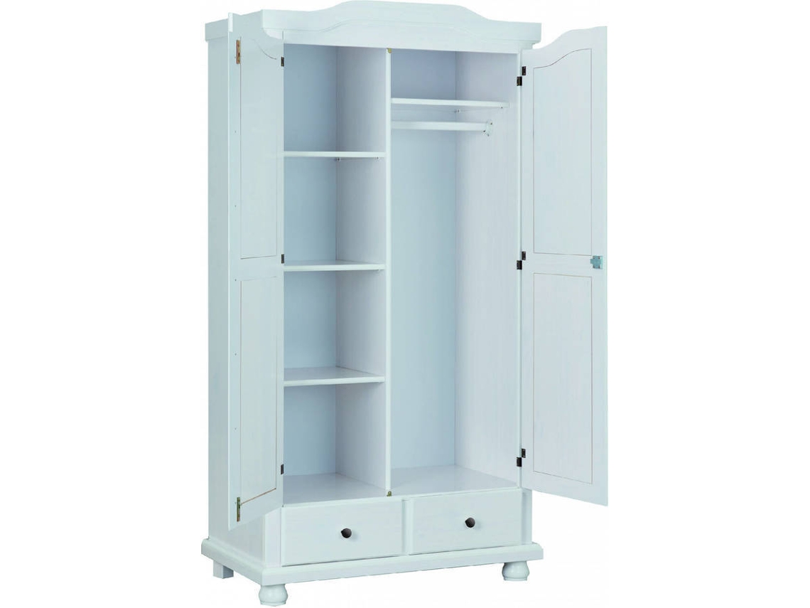 Armario DMORA Blanco (Madera - 104x200x56 cm)