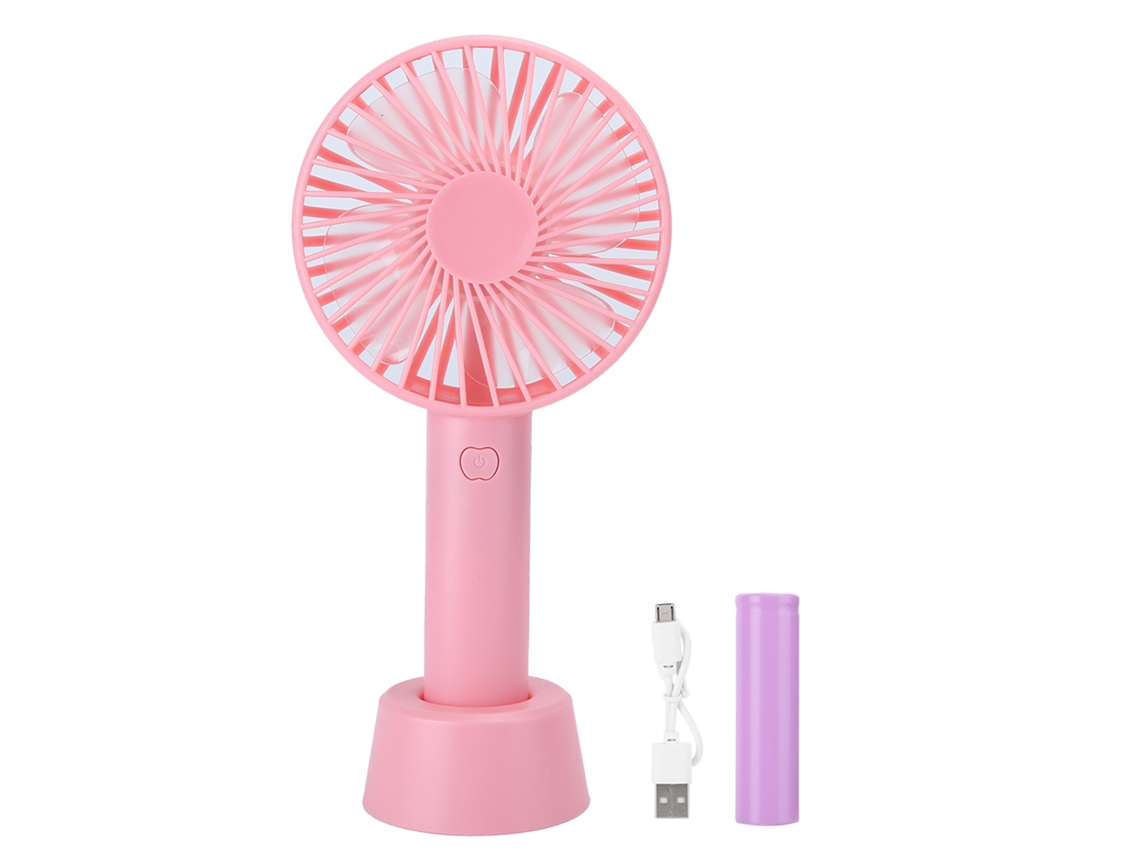 Ventilador portátil con luz dorada (recargable, USB)