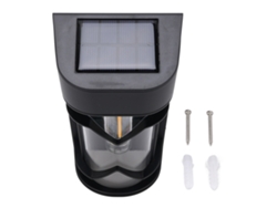 Lámpara Solar De Pared Exterior Ip65 Con Sensor Crepuscular Para Patio, Jardín Y Balcón, Luz Cálida.