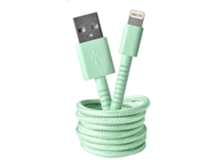 Cable FRESH 'N REBEL Fabriq (USB - Lightning - 1.5 m - Menta) — USB - Lightning | 1.5 m