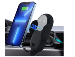 Cargador Inalambrico Auto Qi Fast Sujeción Yizhood Negro
