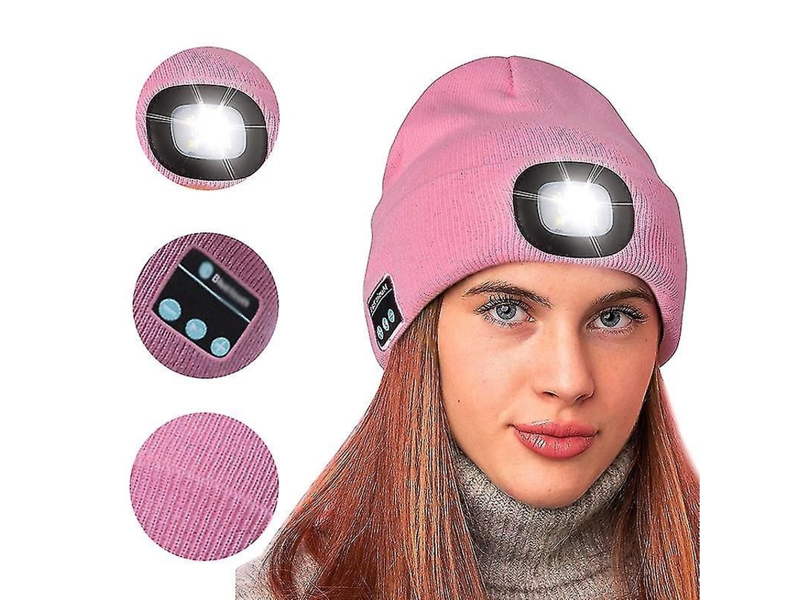 Gorro unisex Punto 2026 con Bluetooth, altavoces y luz LED para correr, regalo de Navidad para hombres y mujeres.