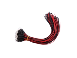 50 Diodos Led Difusos De 3 Mm Con Cable, Parpadeo Lento, Dc12v Multicolor