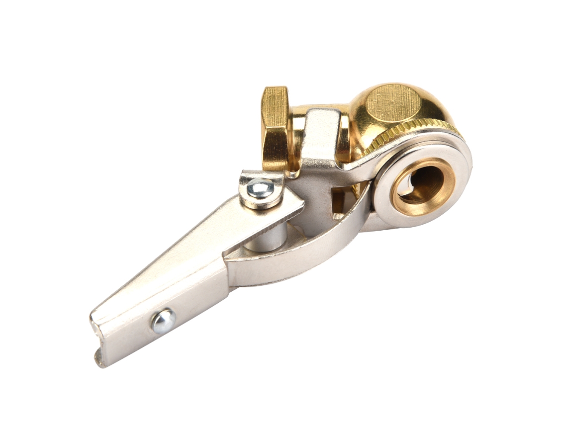 Válvula de aire de latón para neumáticos de 1/4'' sin clip. Apta para coches, motocicletas y vehículos eléctricos.