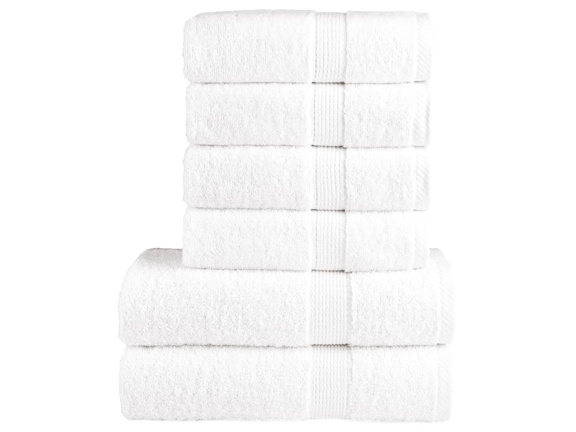 Conjunto De Toalla Lovely Home Solund Gsm Blanco - 6pcs (50x100cmlxc)