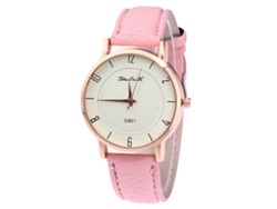 Reloj De Pulsera De Cuarzo Para Parejas Zhoulianfa De Estilo Moderno Con Correa De Pu Rosa.