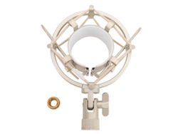 Suporte Anti-vibração Para Microfone Redondo 45-50mm Com Porca Conversora 5/8 Para 3/8 Ouro