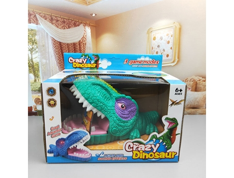 Proyección de Luz de Gran Tamaño Hasta Dinosaurio Robot Que Camina Electrónico Y Luminoso Dientes Verde Dinosaurio
