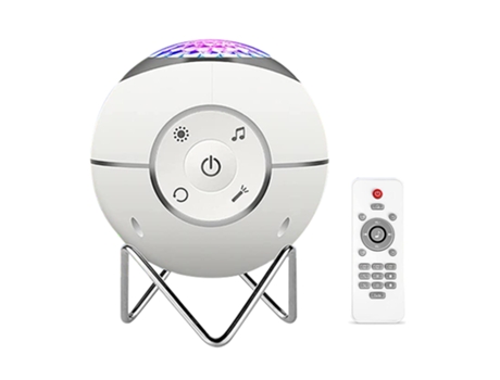 Proyector WiFi inteligente de luz nocturna, proyector de luz de estrella con Control remoto de música Bluetooth y temporizador para juegos de dormi...