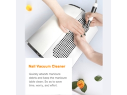 Colector de polvo para uñas de 40 W, de bajo ruido y alta potencia, con 3 ventiladores y reposamanos.